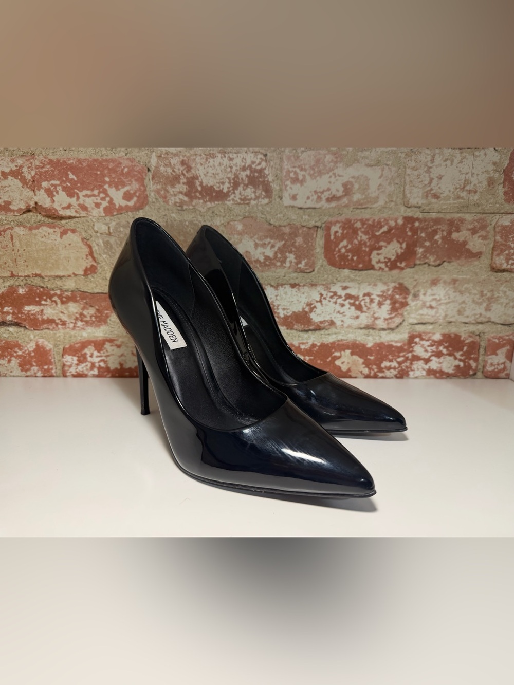 Steve Madden Daisie Black Patent Pointy Stiletto Heels